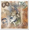 Karnival Pierrot in love - Karnawał, zakochany Pierrot, maski, maski weneckie, karnawał, karuzela, Pierrot, Pierrot i Kolombina, tła Vintage, cyrk, karuzela, zabawa, romby, tło harleqin, tła cyrkowe